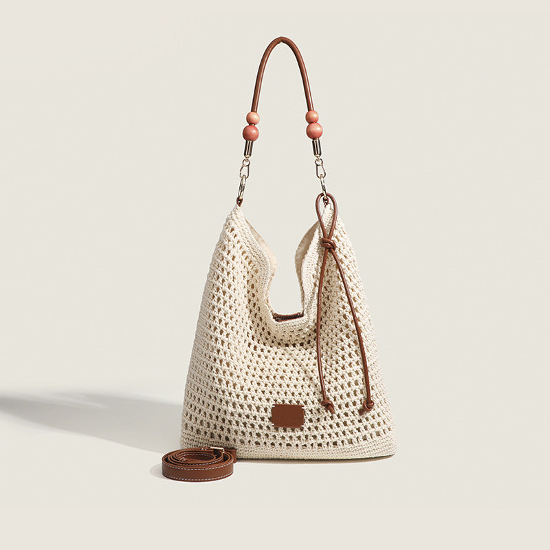 Summer Woven Women'S Bag Beach Holiday Tote Bag 2025 New Summer Large Capacity Commuting Versatile Shoulder Bag