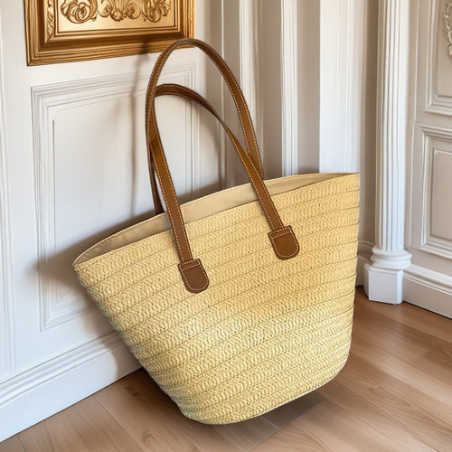 Customized Fashionable Hand-Woven Bags, Straw Bags, Beach Vacation Bags, Shoulder Bags, Tote Bags, Wide Braided Bags, Cross-Body Bags